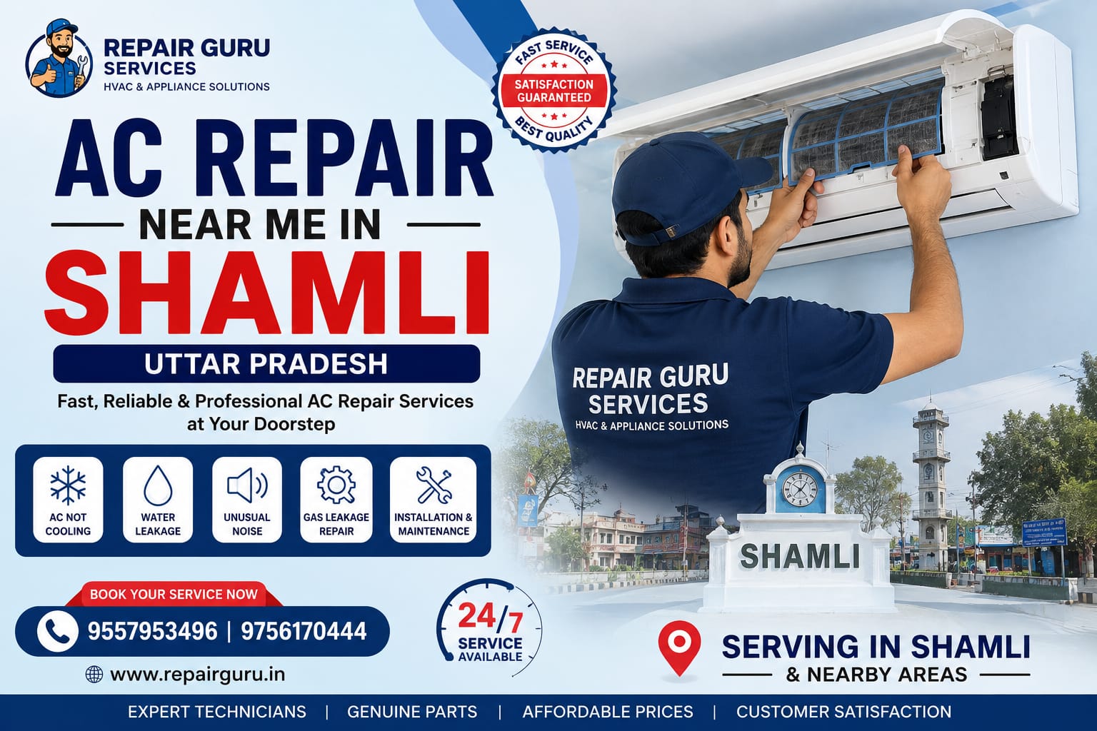 Best AC Repair Near Me in Shamli, Uttar Pradesh